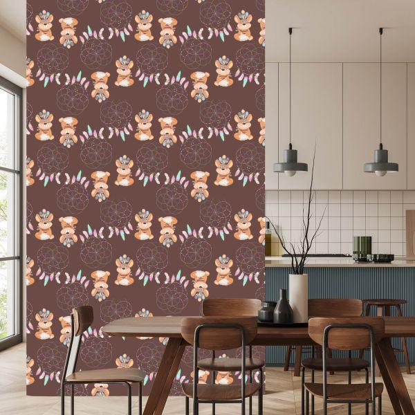 Behang Vossen Met Veren - Afbeelding 4