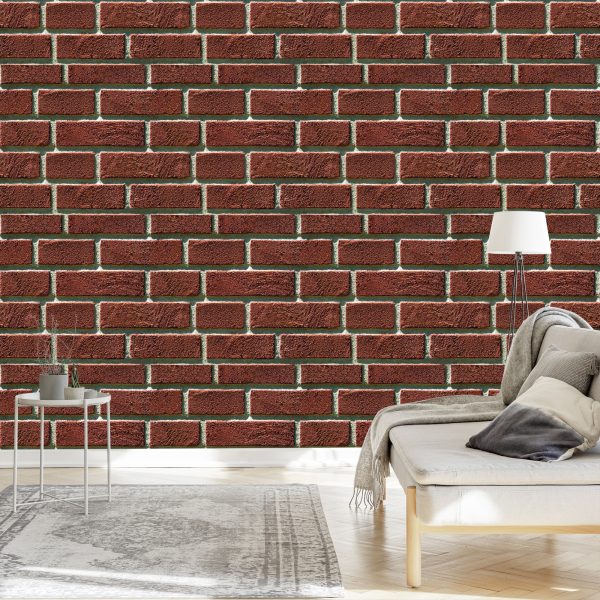 Behang Rode 3D-Steen - Afbeelding 3