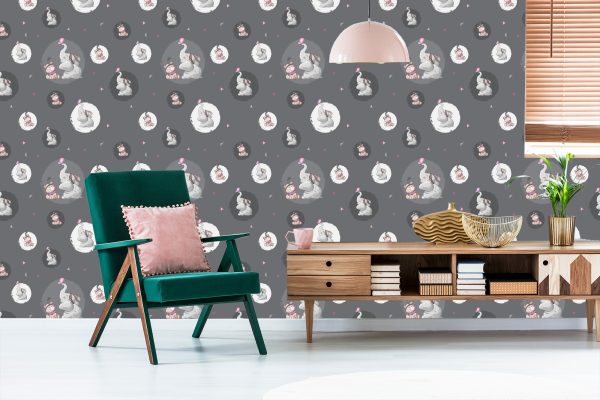 Behang Teddyberen En Olifanten - Afbeelding 6