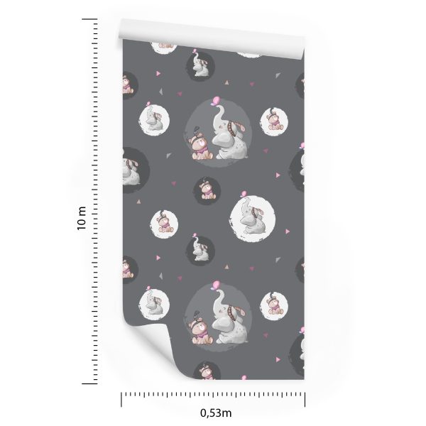 Behang Teddyberen En Olifanten - Afbeelding 8