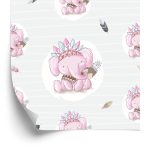 Behang Indische Olifanten En Veren
