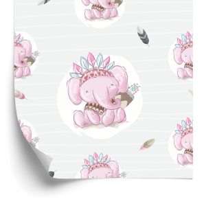 Behang Indische Olifanten En Veren