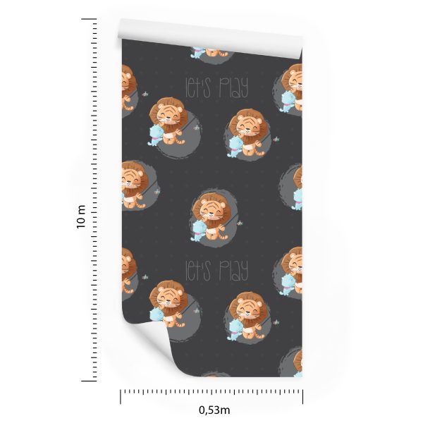 Behang Leeuwen En Blauwe Katten - Afbeelding 8
