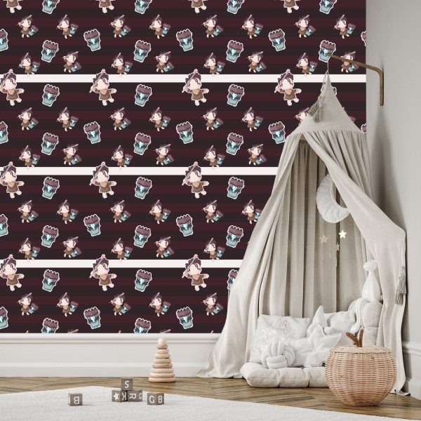 Behang Jongens Met Indiase Maskers - Afbeelding 3