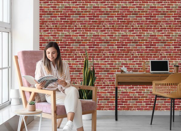 Behang Bakstenen Muur 3D - Afbeelding 7