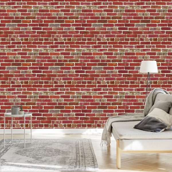 Behang Bakstenen Muur 3D - Afbeelding 3
