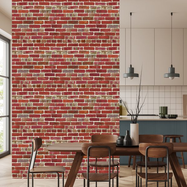Behang Bakstenen Muur 3D - Afbeelding 4