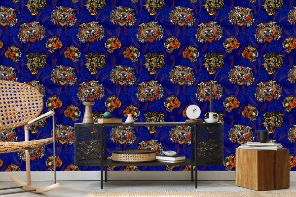 Behang Tijgers In Oosterse Stijl - Afbeelding 5