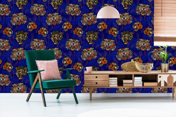 Behang Tijgers In Oosterse Stijl - Afbeelding 6