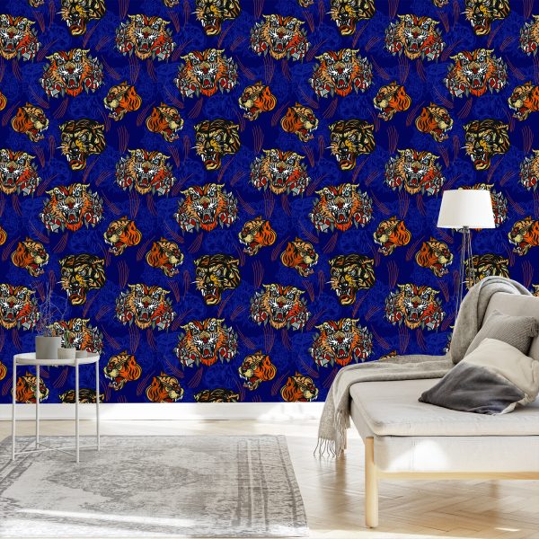 Behang Tijgers In Oosterse Stijl - Afbeelding 3