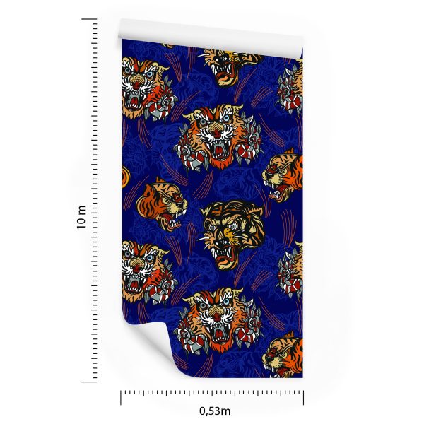 Behang Tijgers In Oosterse Stijl - Afbeelding 8