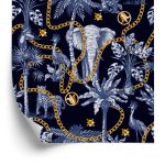 Behang Tropische Dieren En Kettingen