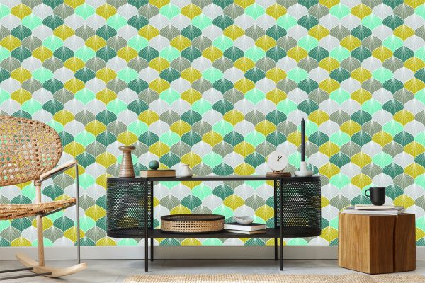 Behang Kleurrijk Ovaal Geometrisch Patroon - Afbeelding 5