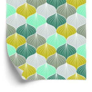 Behang Kleurrijk Ovaal Geometrisch Patroon