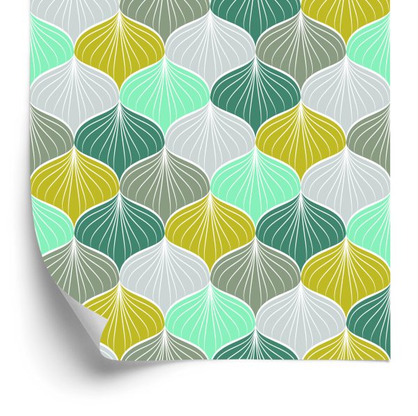 Behang Kleurrijk Ovaal Geometrisch Patroon