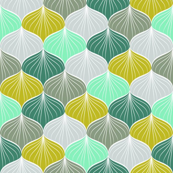 Behang Kleurrijk Ovaal Geometrisch Patroon - Afbeelding 2