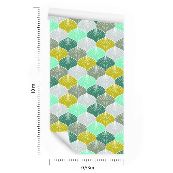 Behang Kleurrijk Ovaal Geometrisch Patroon - Afbeelding 8
