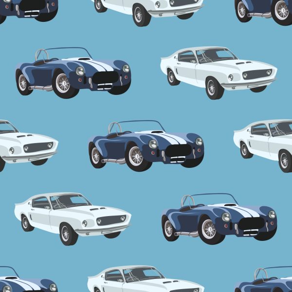 Behang Voor Kinderen - Tijdloze Auto's In Retrostijl - Afbeelding 2