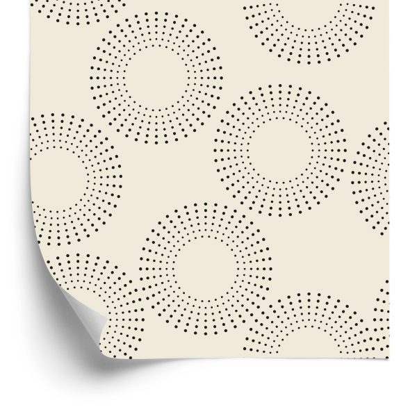 Behang Geometrisch - Gestippelde Cirkels