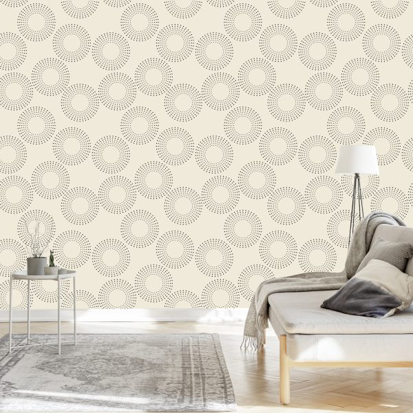 Behang Geometrisch - Gestippelde Cirkels - Afbeelding 3