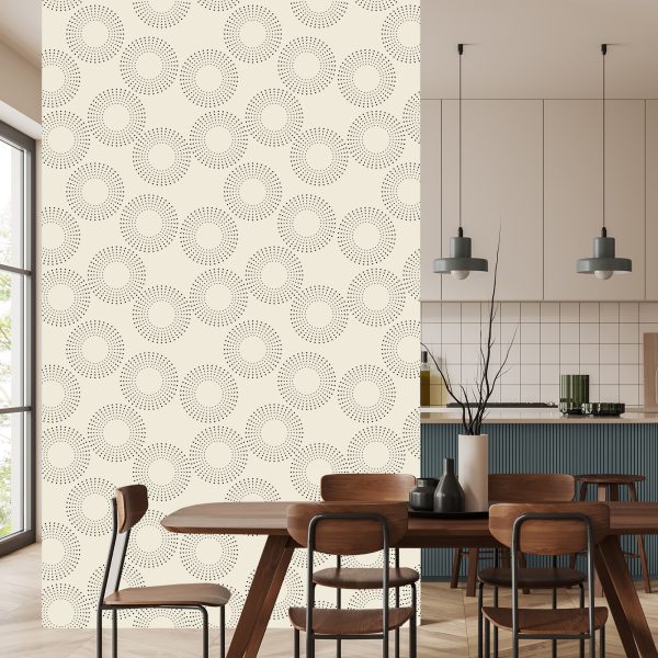 Behang Geometrisch - Gestippelde Cirkels - Afbeelding 4