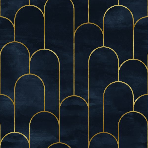 Behang Statig Patroon In Art-Decostijl - Afbeelding 2