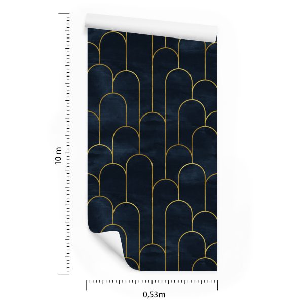 Behang Statig Patroon In Art-Decostijl - Afbeelding 8