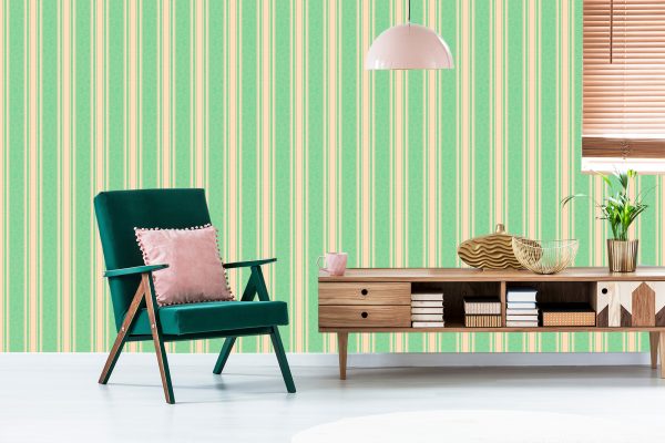 Behang Retro Strips En Ornamenten In Oosterse Stijl - Afbeelding 6