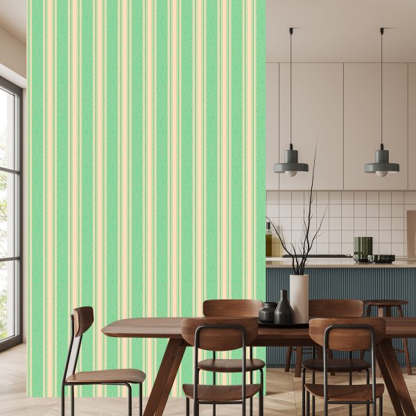 Behang Retro Strips En Ornamenten In Oosterse Stijl - Afbeelding 4