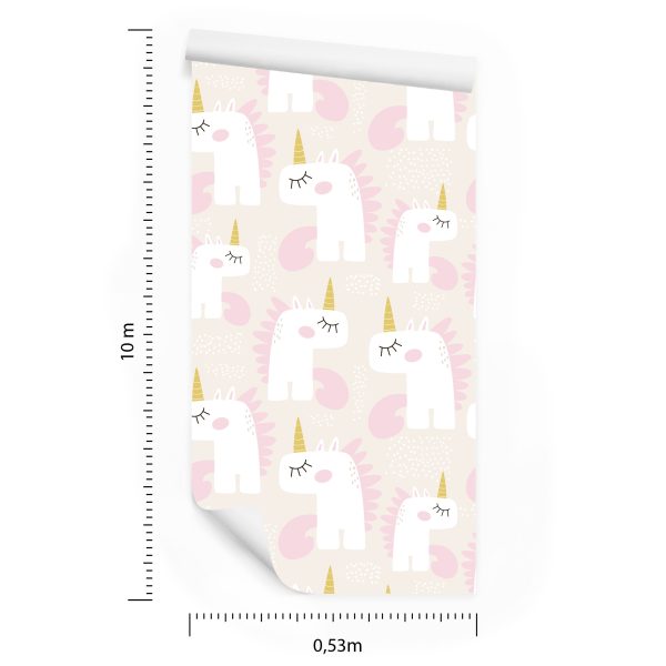 Behang Voor Kinderen - Slapende Eenhoorns - Scandinavische Stijl - Afbeelding 8