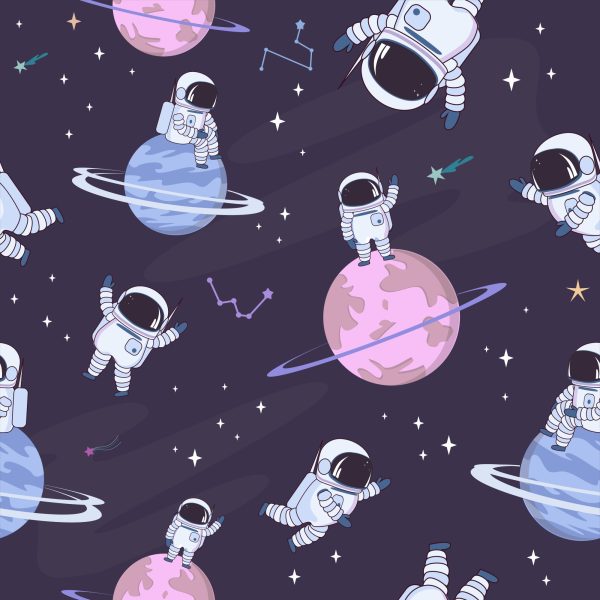 Behang Kleine Astronauten - Afbeelding 2