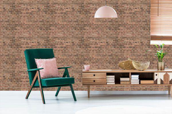 Behang Oude Bakstenen Muur - Afbeelding 6