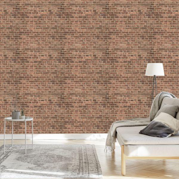 Behang Oude Bakstenen Muur - Afbeelding 3