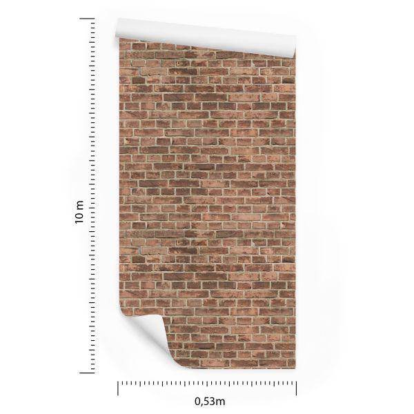Behang Oude Bakstenen Muur - Afbeelding 8