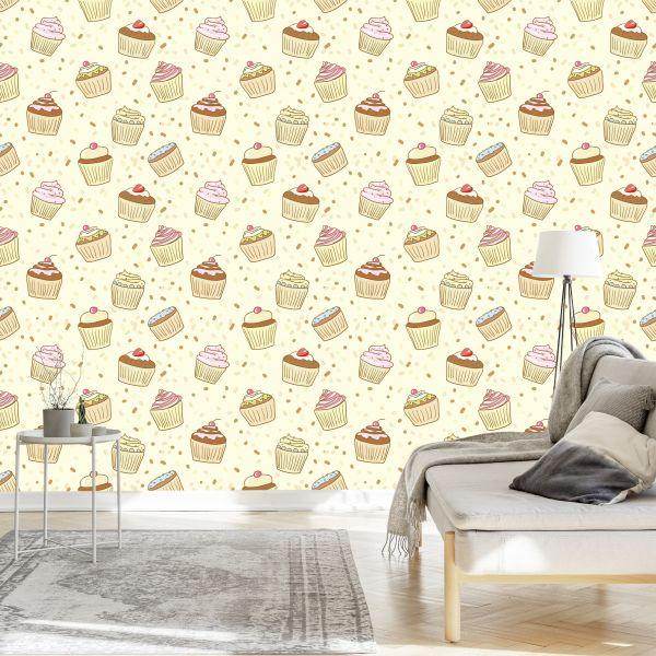 Behang Zoete Cupcakes - Afbeelding 3