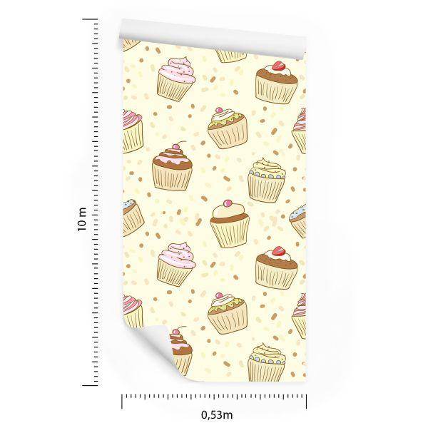 Behang Zoete Cupcakes - Afbeelding 8