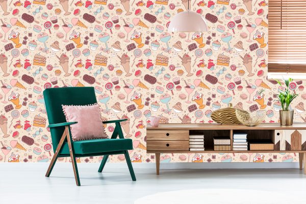 Behang Snoepjes In Pastelkleuren - Afbeelding 6