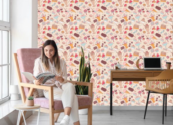 Behang Snoepjes In Pastelkleuren - Afbeelding 7