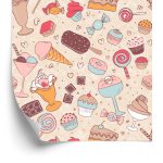 Behang Snoepjes In Pastelkleuren