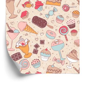 Behang Snoepjes In Pastelkleuren