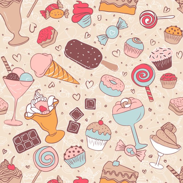 Behang Snoepjes In Pastelkleuren - Afbeelding 2