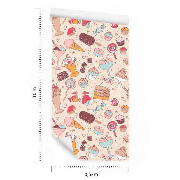 Behang Snoepjes In Pastelkleuren - Afbeelding 8