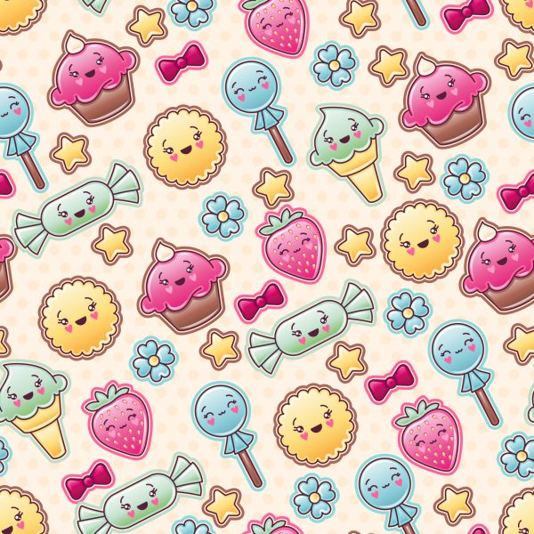 Behang Happy Sweets - Afbeelding 2