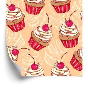 Behang Muffins Met Kers