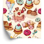 Behang Snoepjes In Vintage Stijl