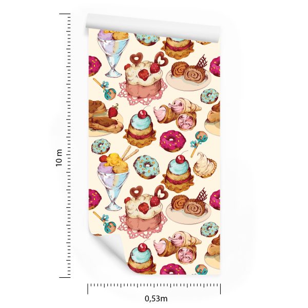 Behang Snoepjes In Vintage Stijl - Afbeelding 8