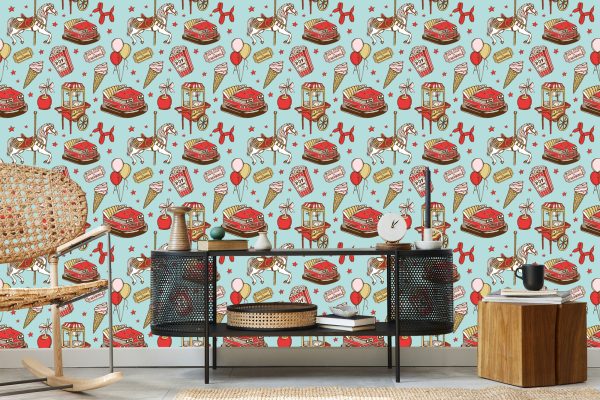 Behang Vintage Pretpark - Afbeelding 5
