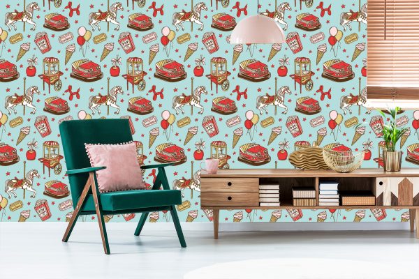 Behang Vintage Pretpark - Afbeelding 6