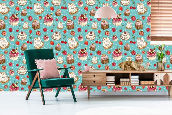 Behang Kleurrijke Fruitcakes - Afbeelding 6