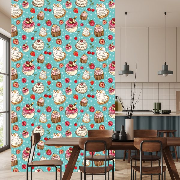 Behang Kleurrijke Fruitcakes - Afbeelding 4